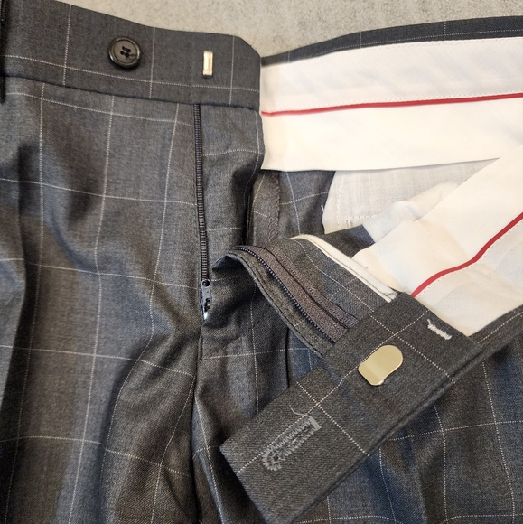 BOSS CLUB Wool Blend Mens Suit Set Jacket Pants Slim Fit Formal Wear 48 (Medium) - Picture 11 of 15